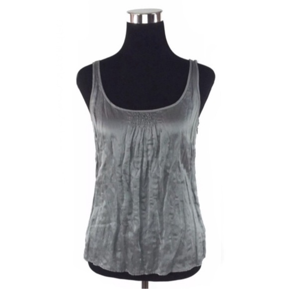 J. Crew Tops - SALE‼️ J.Crew Gray Metallic Sleeveless Crinkle Top